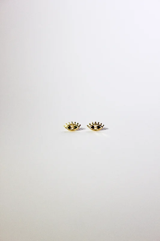 Thick bar earrings-EYE OF PROTECTION STUDS