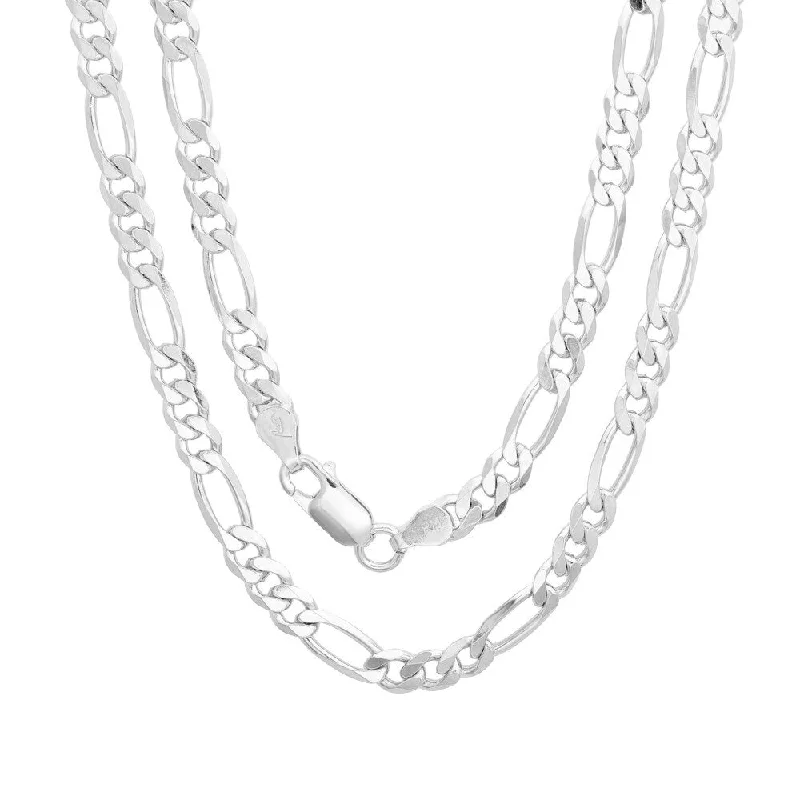 Sterling Silver 5 mm Figaro Chain Necklace by Roberto Martinez