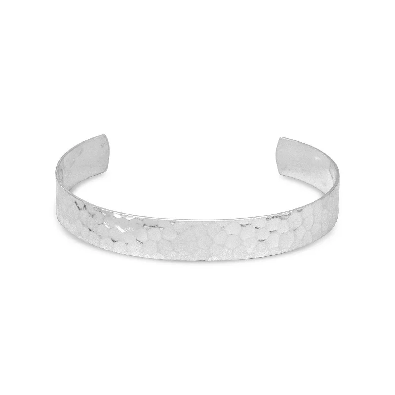 High link bangles-9.5mm Hammered Cuff