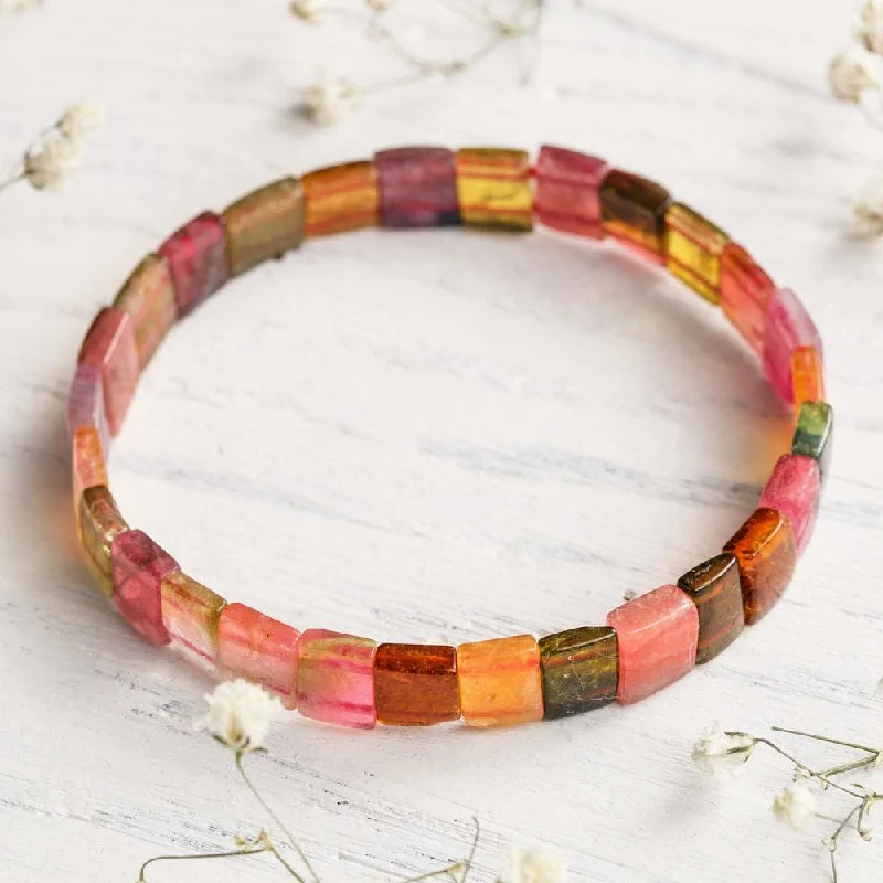 Sleek gold bangles-Inspirational Exhilarating Tourmaline Bracelet