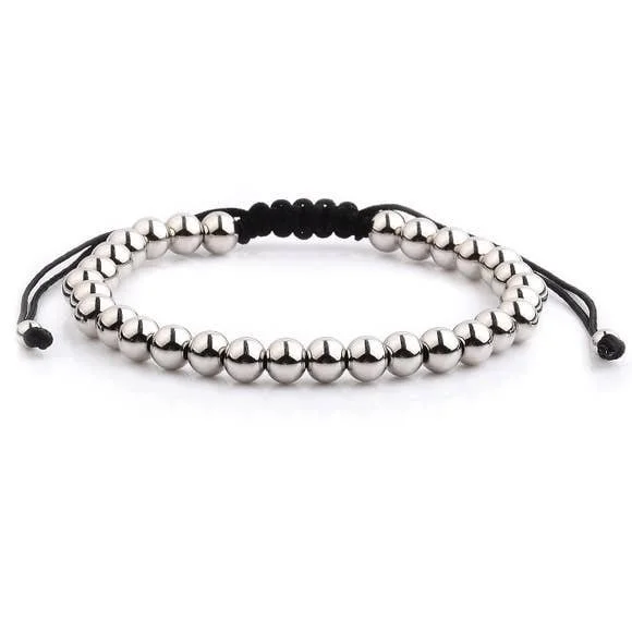 Dusk gothic bangles-Polished Stainless Steel Men's Adjustable Bracelet