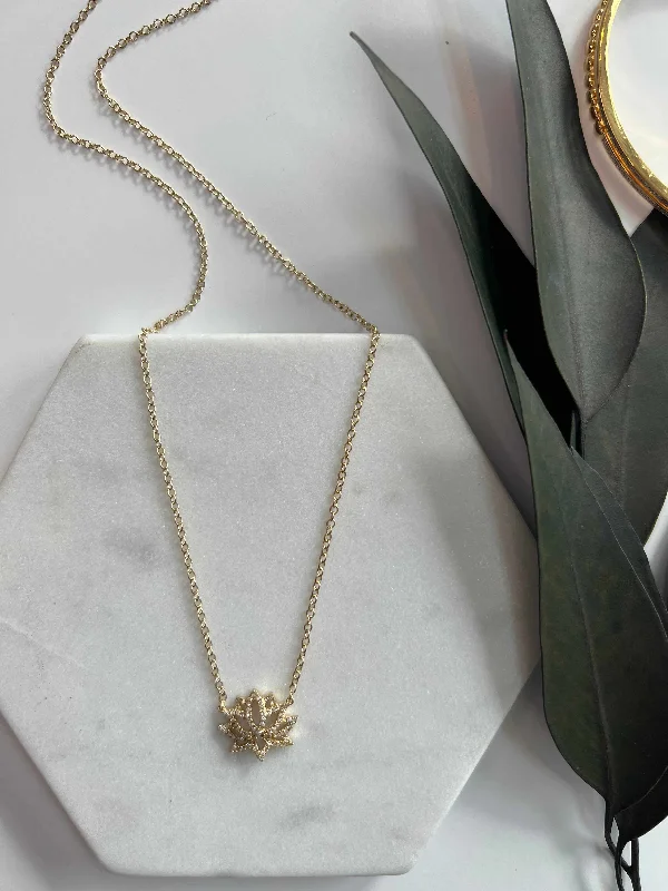 Blooming Lotus Diamond Necklace