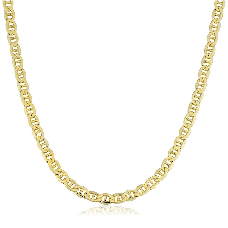 Fremada 14k Yellow Gold Filled Men's 5mm Mariner Link Chain Necklace