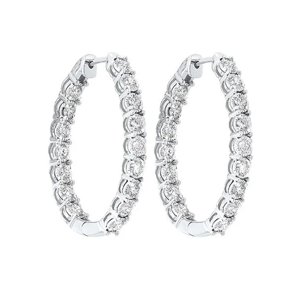 Onyx gem earrings-14KT WHITE GOLD DIAMOND (1CTW) EARRING