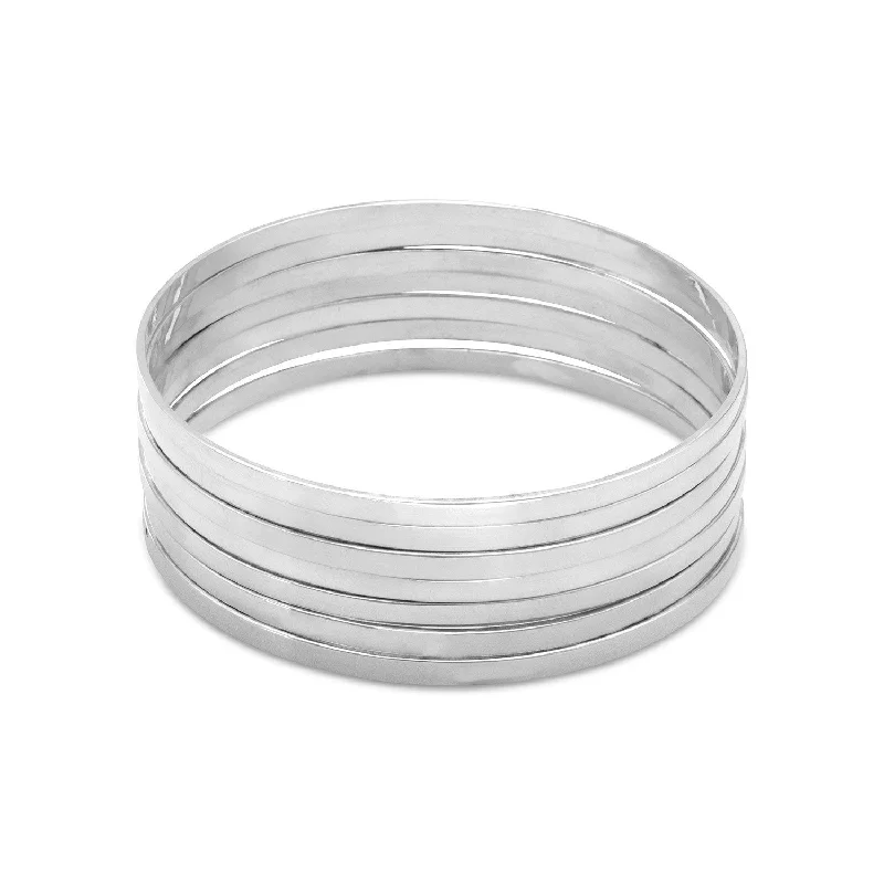 Hand-polished bangles-7 8" Flat Bangles