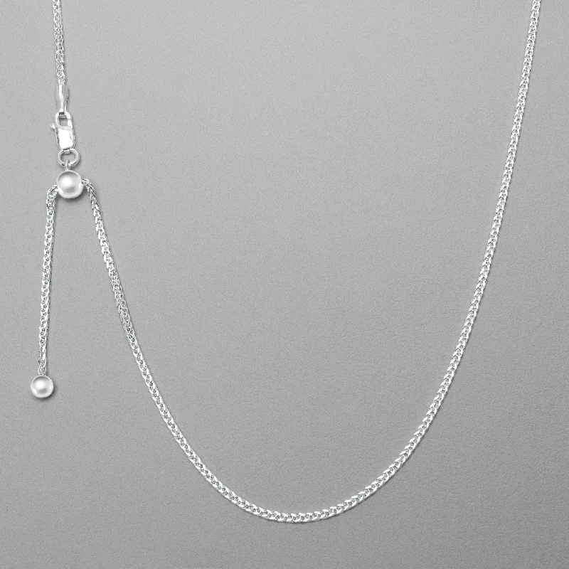 Victoria Townsend .925 Sterling Silver Adjustable Flat Mariner Chain Necklace