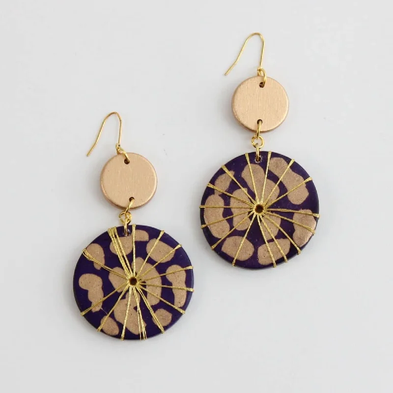 Surf theme earrings-Purple Azalea Earrings