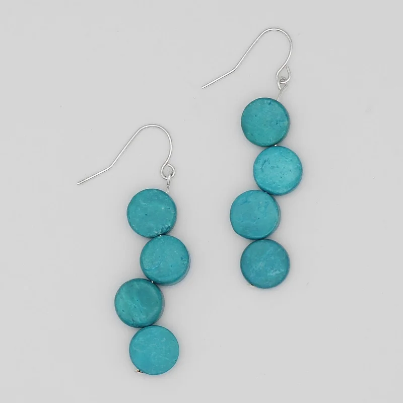 Bright gem earrings-Turquoise Eva Dangle Earrings