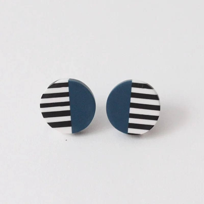 High gloss earrings-Steel Chloe Earrings