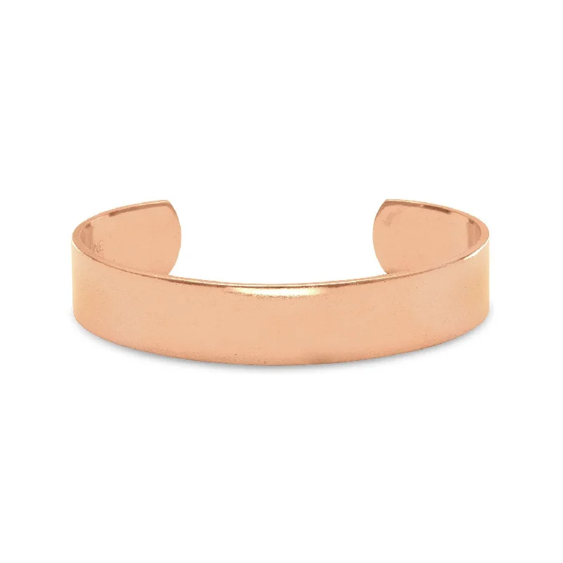 Light clay bangles-Polished Solid Copper Cuff Bracelet