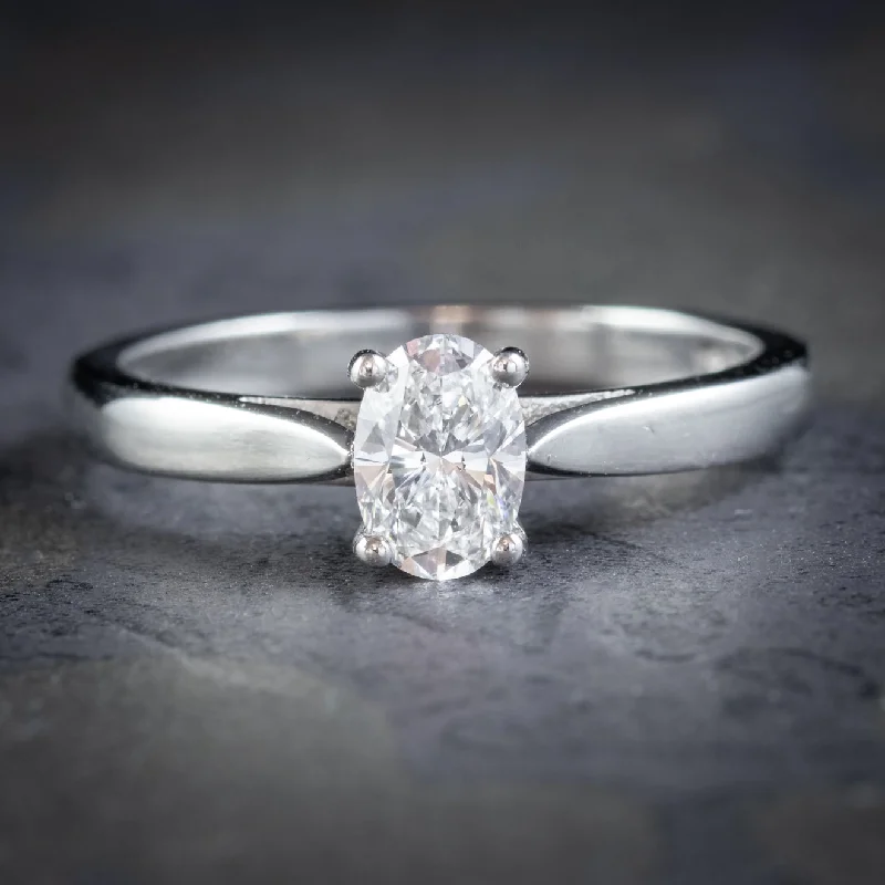 Morganite gem rings-Edwardian Style Diamond Solitaire Ring 0.75ct Diamond