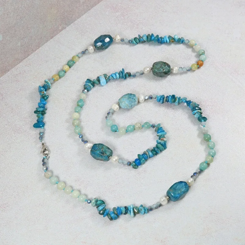 Apatite and Freshwater Pearls Necklace