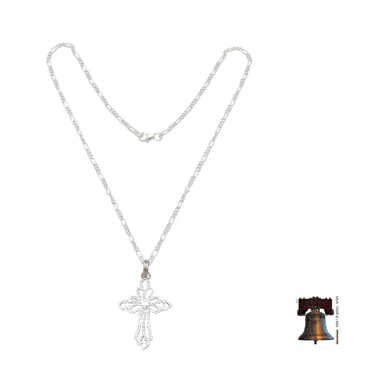 Sterling Silver Cross of Light Necklace (Peru)