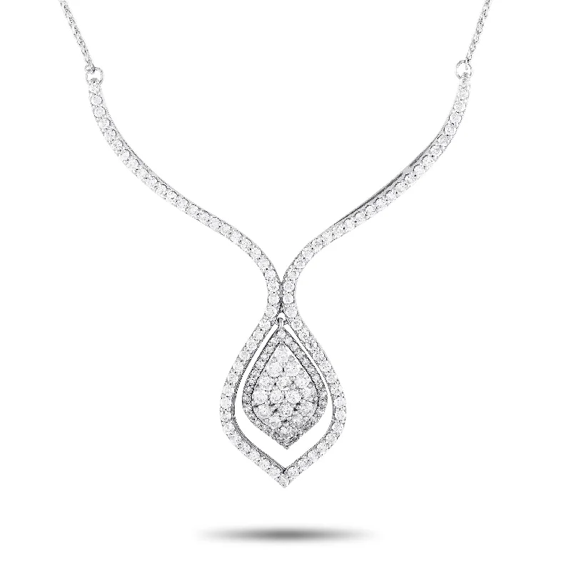 White Gold 1.50ct Diamond Necklace PN15331 Length 16 Inch