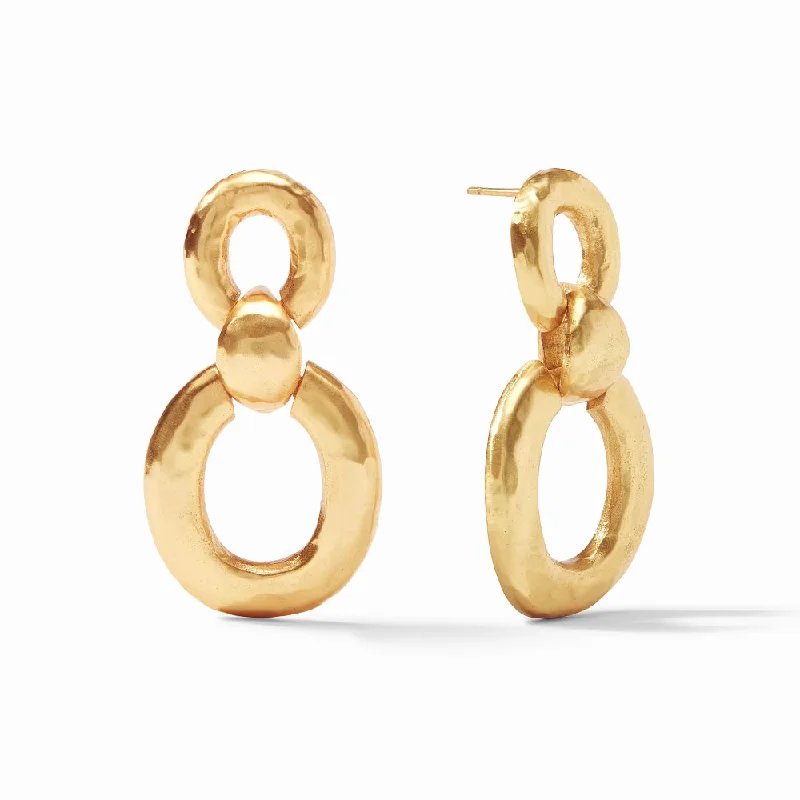 Sleek gem earrings-Julie Vos Palermo Statement Doorknocker Earring