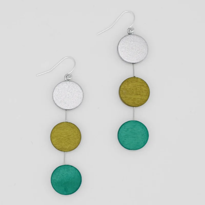 Tiered dangle earrings-Green Ashlyn Dangle Earring