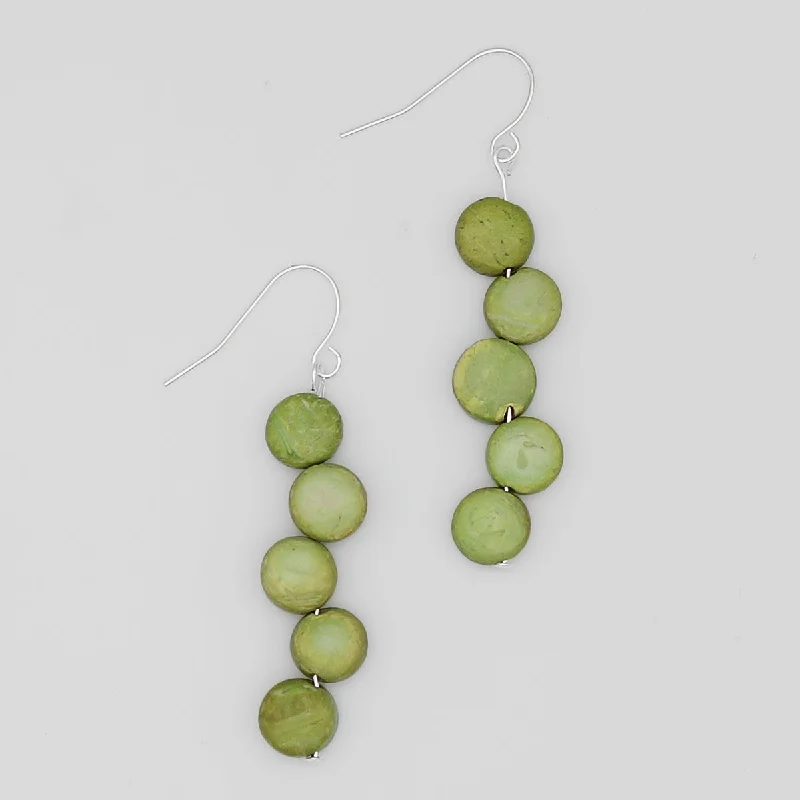 Lustrous pearl earrings-Lime Eva Dangle Earrings