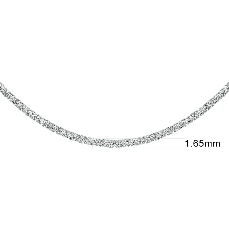 Marquee 5 Carat TW Straight Line Lab Grown Diamond Necklace in 14K White Gold