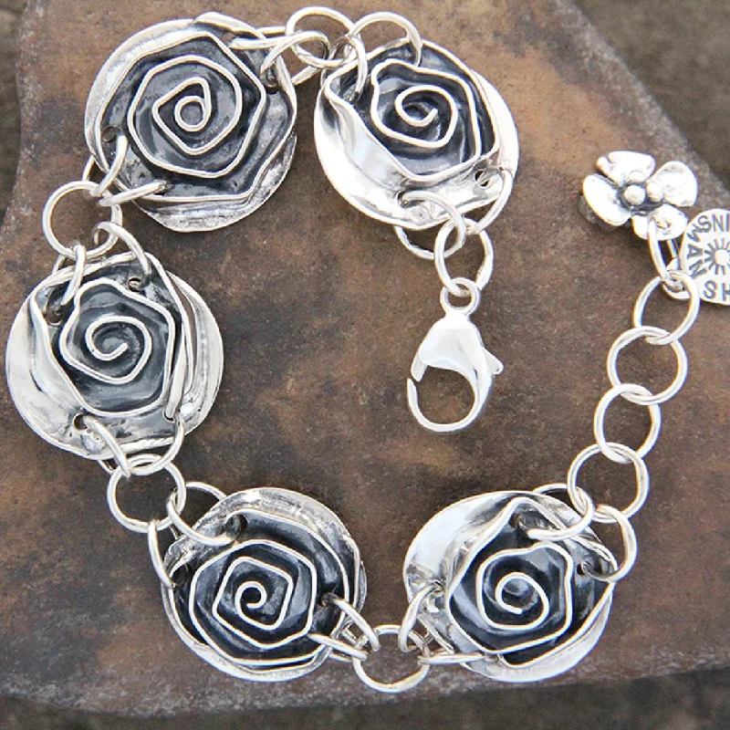 Vintage wrap bangles-Rose Bracelet