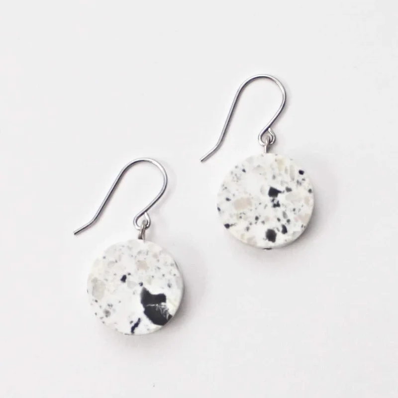 Surf motif earrings-White Granite Sophie Earrings