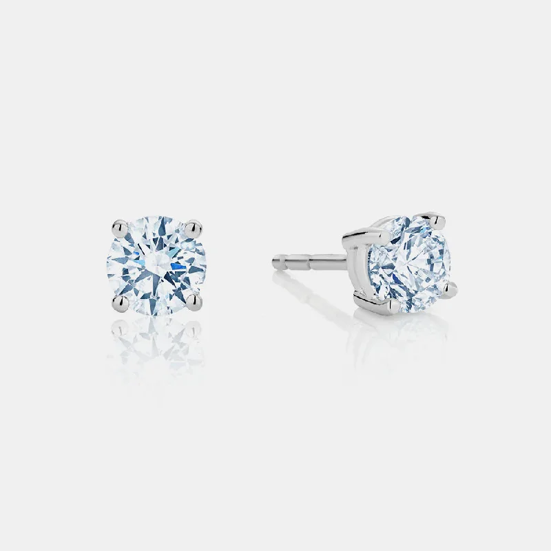 Wide cuff earrings-Lab Grown Diamond Studs