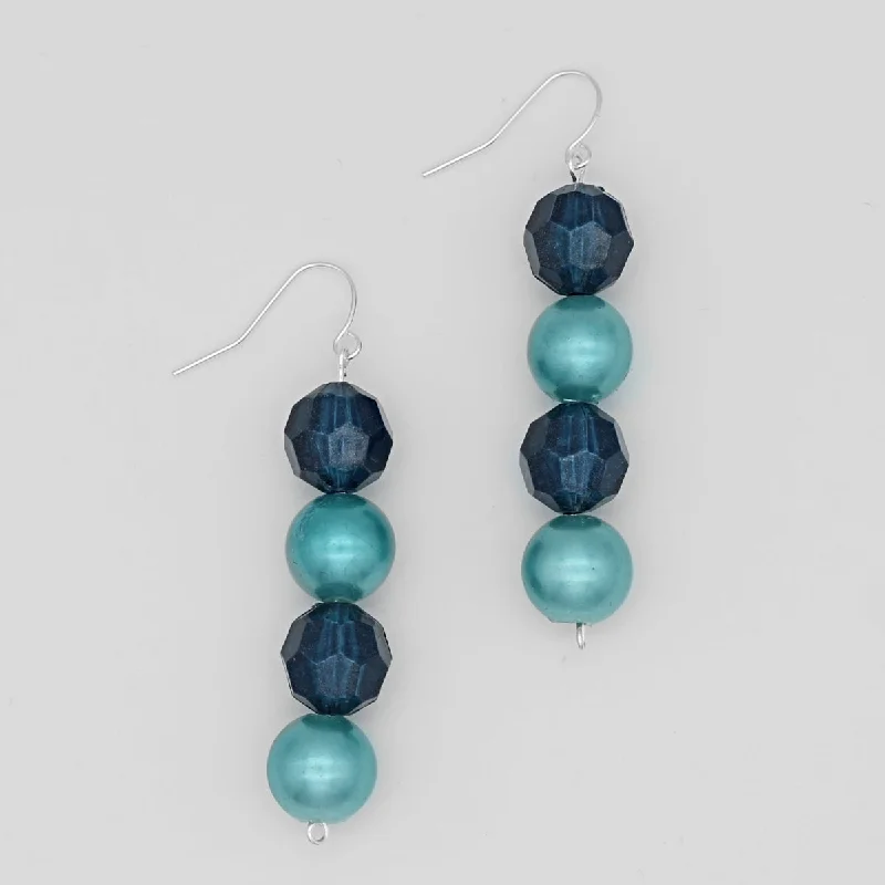 Art deco earrings-Teal Makenna Dangle Earring