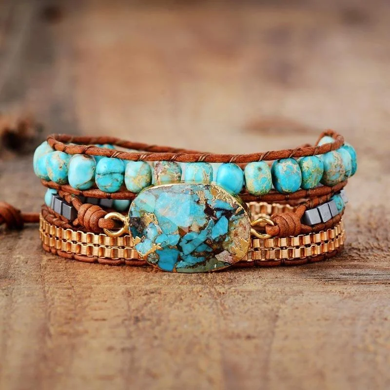 Spirit eye bangles-Jasper Waves Bracelet