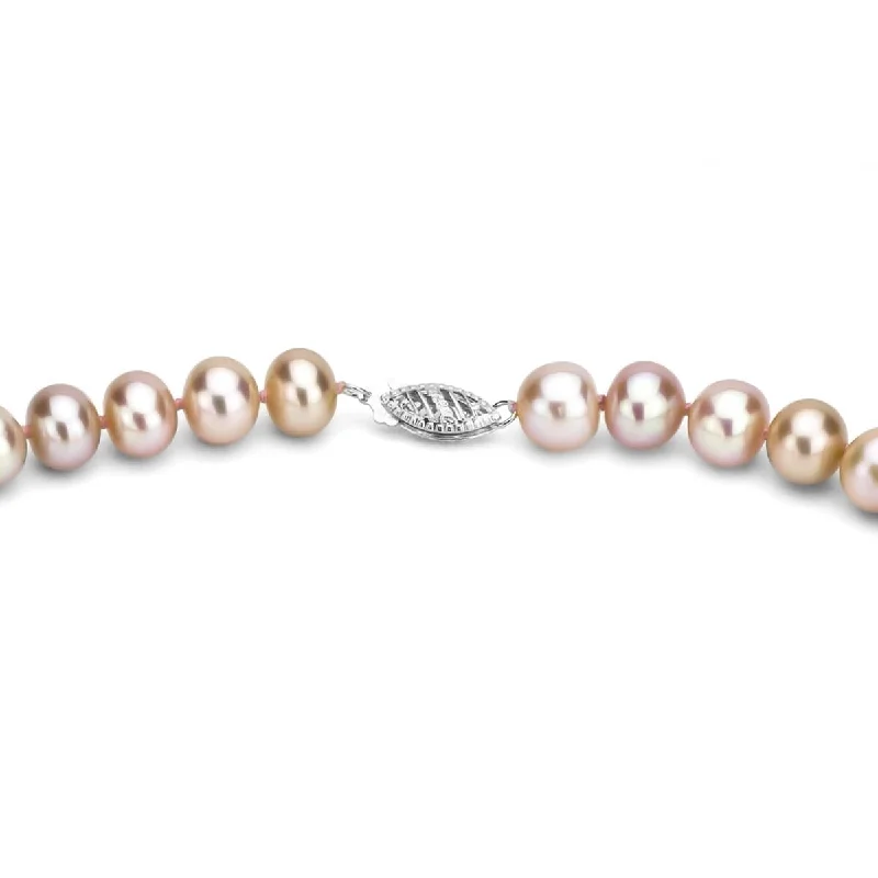 DaVonna Sterling Silver 6-7 mm Pink Freshwater Pearl Necklace 20-inch