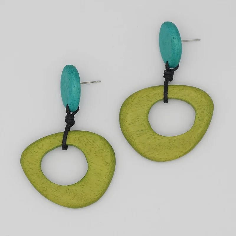 Polished charm earrings-Green Statement Jasper Earrings