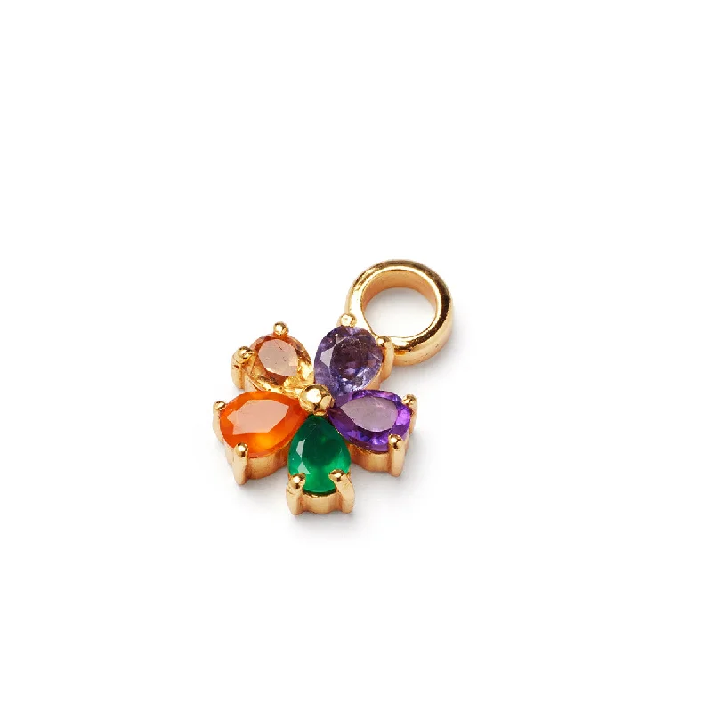 Two-tone earrings-Rainbow Daisy Earring Charm Single