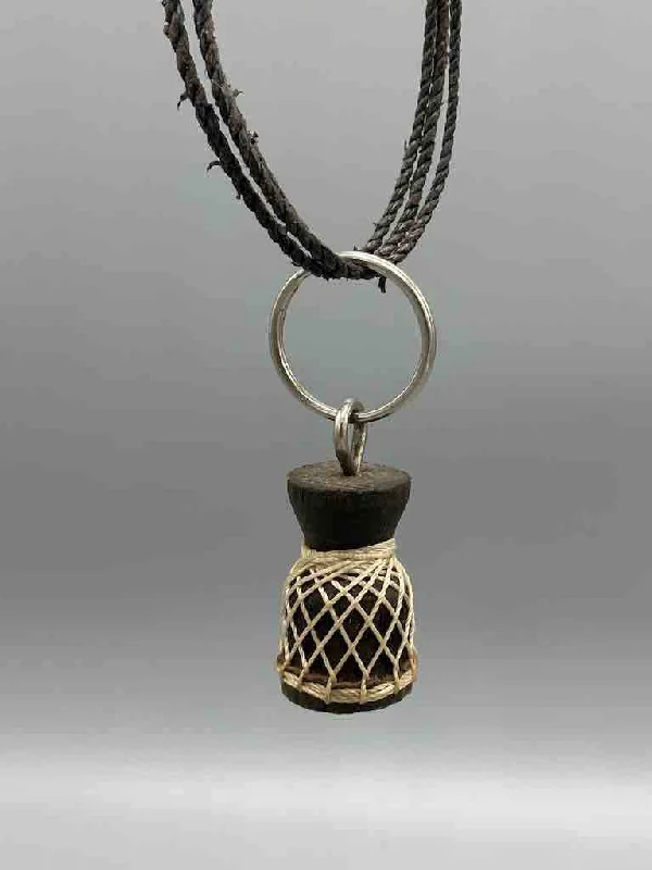 Sleek link bangles-Small Carved Wooden Djembe Drum Pendant Keychain - Ghana