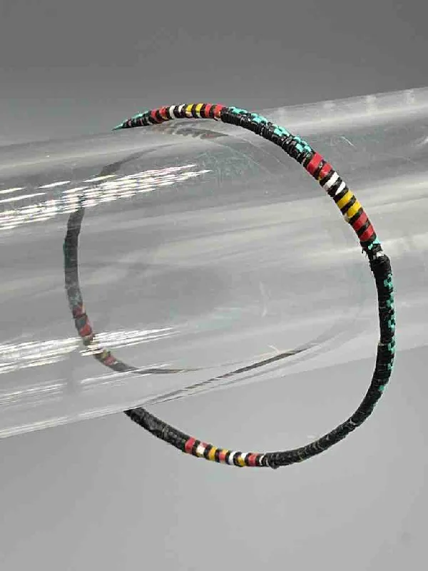 Smooth form bangles-Narrowest Finest Design Recycled Plastic Bracelet - Turquoise