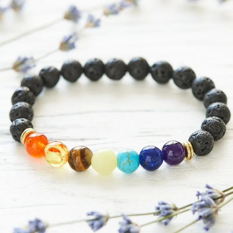 Alloy weave bangles-7 Chakra Bead Bracelet