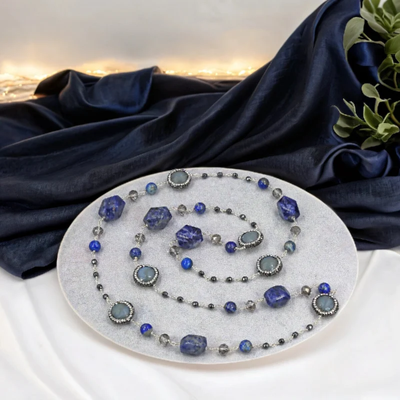 Sodalite Rosary Blue Necklace