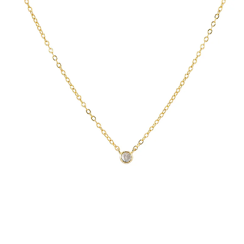 Single Diamond Necklace