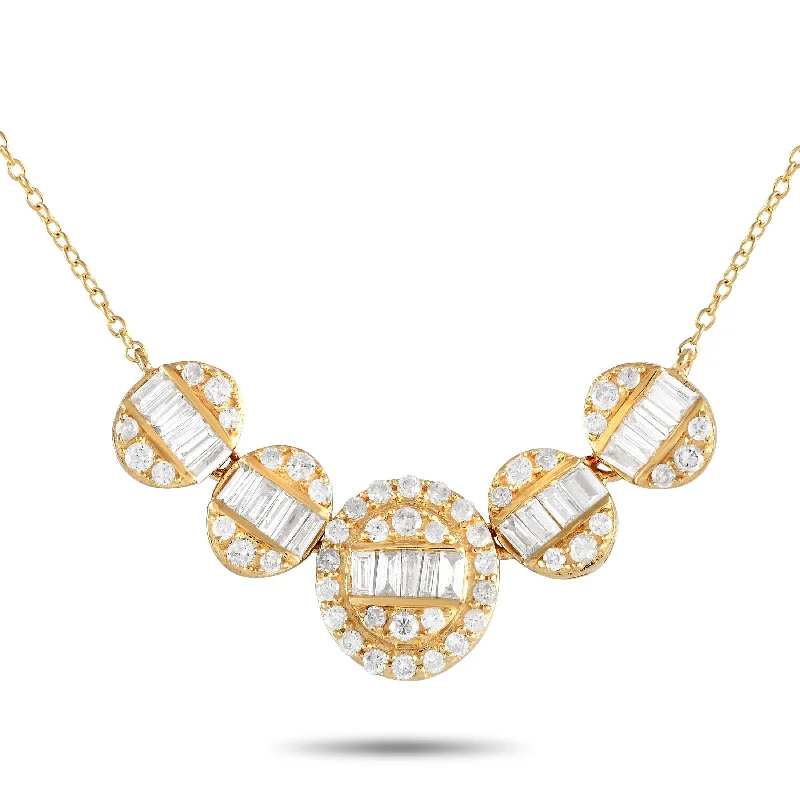 Yellow Gold 0.60ct Diamond Necklace PN14836 Length 15 Inch