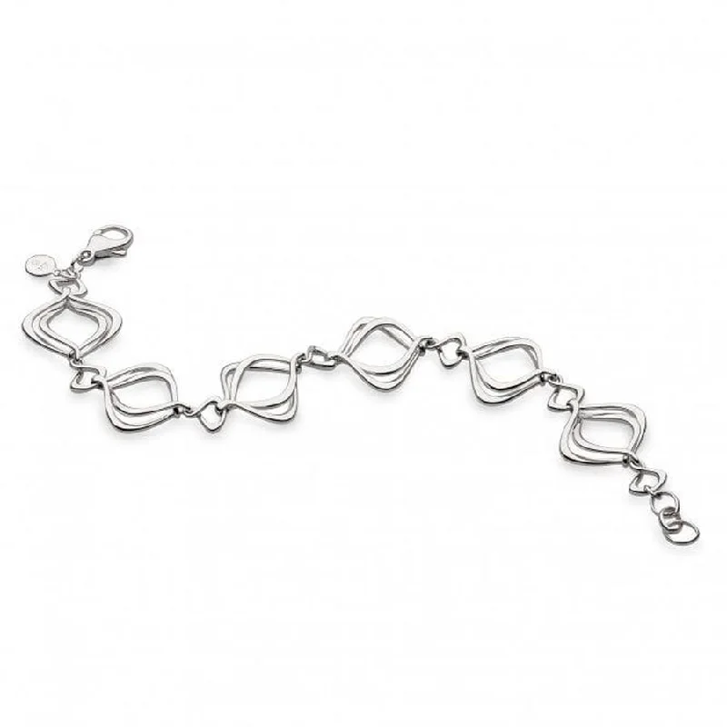 Bow knot engagement rings-Silver Entwine Alicia Rose Bracelet