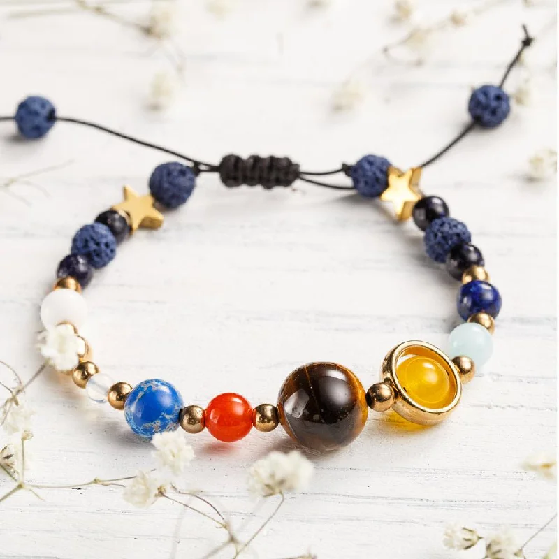 Tide motif bangles-Solar System Bracelet