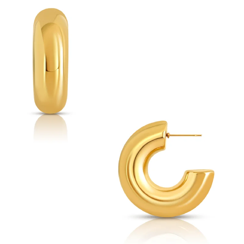 Oval studs earrings-Marisol Tube Hoop Earring