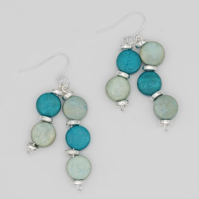 Onyx stone earrings-Aqua Nicole Dangle Earring