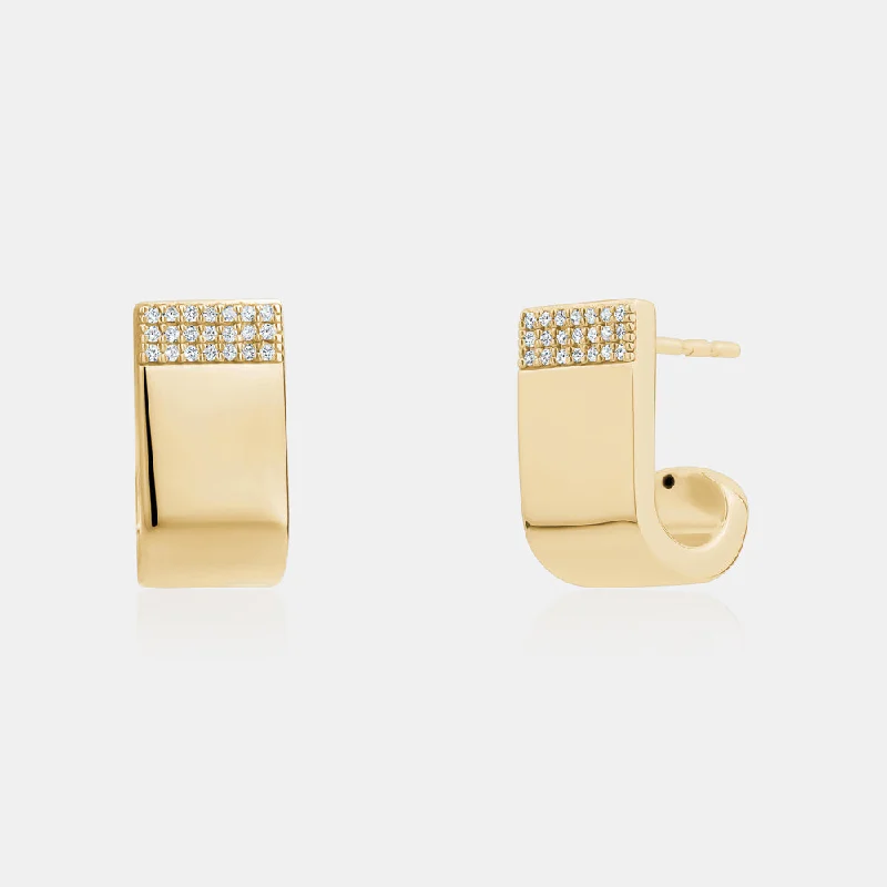 Thin threader earrings-Bold Diamond Earrings