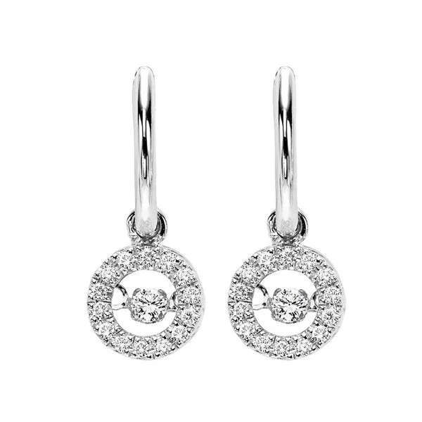 Vivid druzy earrings-10KT WHITE GOLD DIAMOND (1/5CTW) EARRING