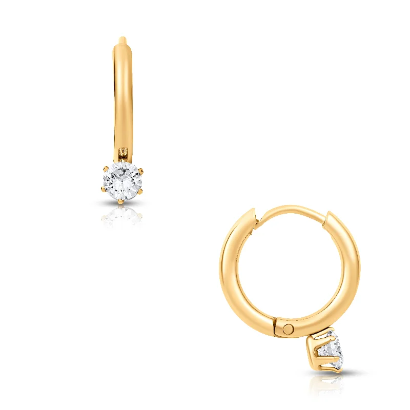 Surf design earrings-Malika Mini Hoop Earring