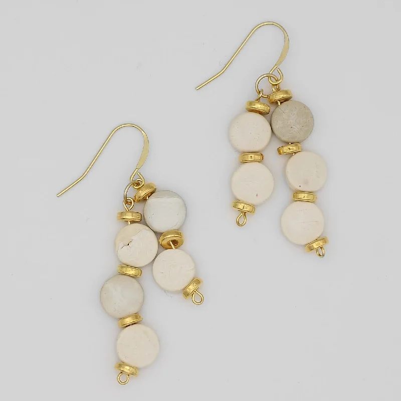 Twine bead earrings-Ivory Nicole Dangle Earring