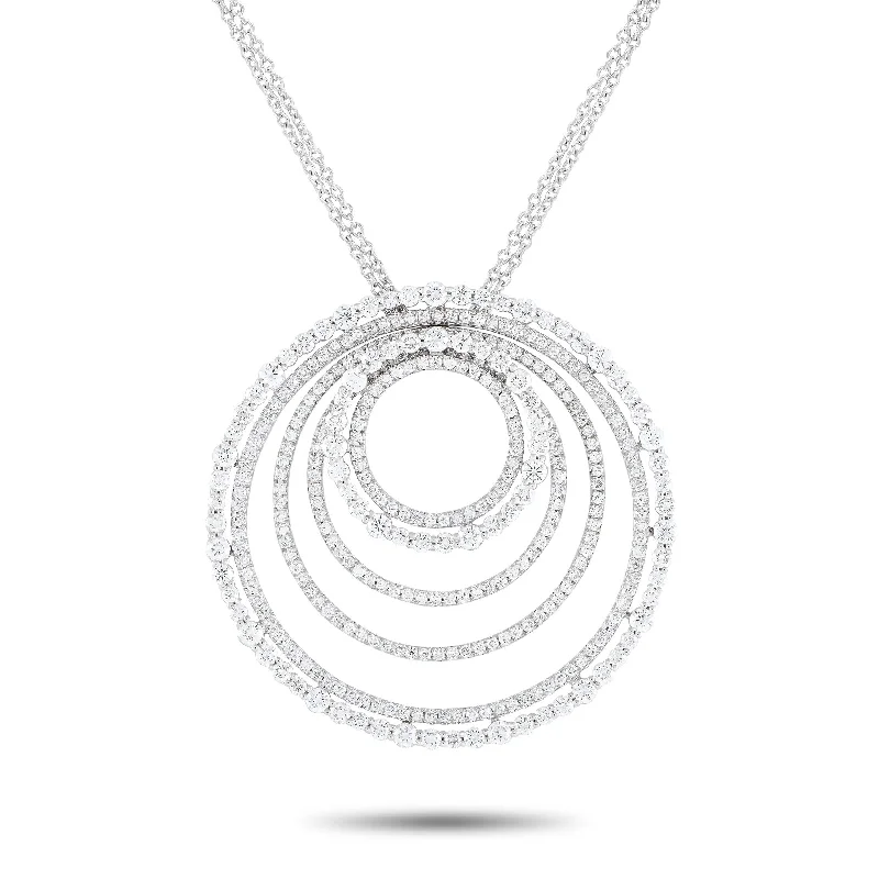 Bucherer White Gold 4.25ct Diamond Circle Necklace BU05-071224 Length N/A