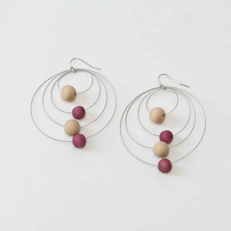 Pure crystal earrings-Tan & Lilac Cala Earrings