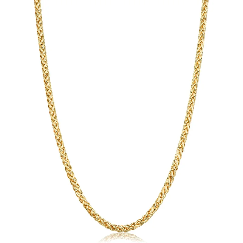 Solid 14k Yellow Gold Filled 4 mm Franco Necklace for Men and Women