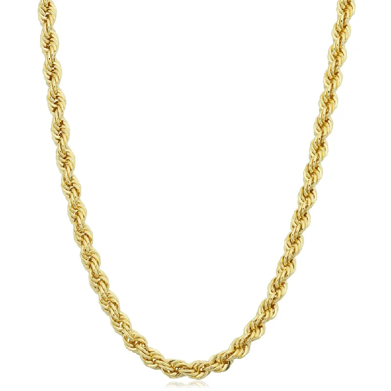 14k Yellow Gold Filled Men's 3.2 mm Rope Chain Necklace (16-36 inches)