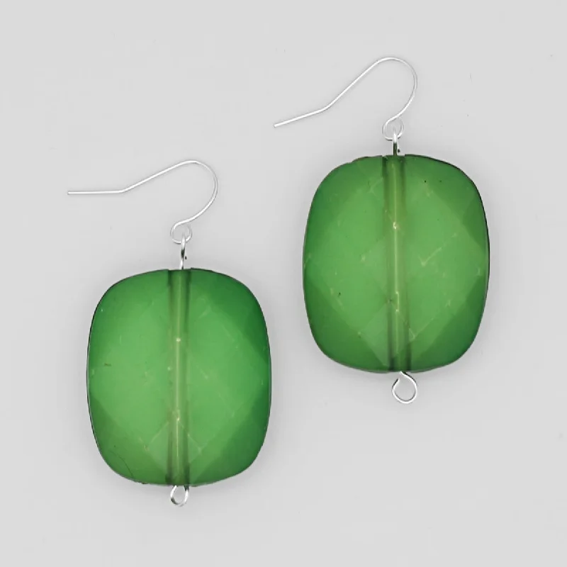 Oval studs earrings-Green Kalea Dangle Earring