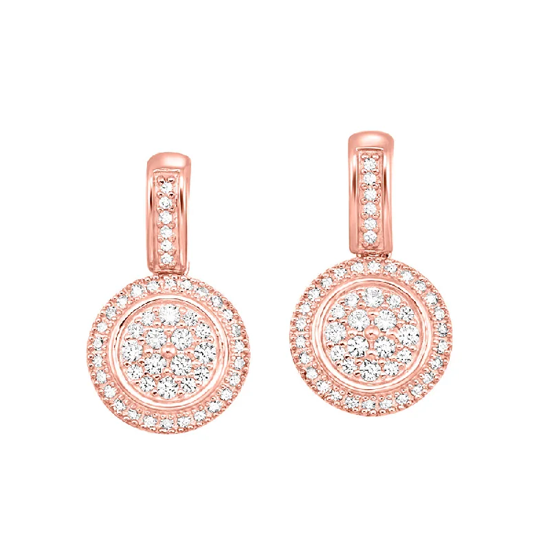 Mystic eye earrings-14KT ROSE GOLD DIAMOND (1/4CTW) EARRING